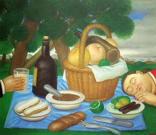 Fernando Botero (after) - The Picnic
