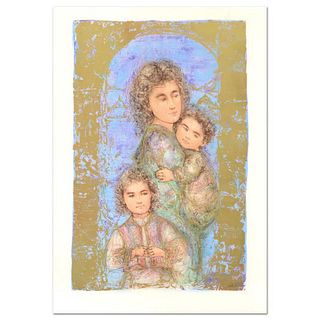 Edna Hibel (1917-2014), "Catherine and Children" Limited Edition Lithograph, Numbered and Hand Signed with Certificate of Authenticity.