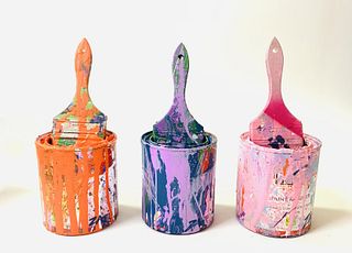 E.M. Zax- Artist used paint brush. Set of 3