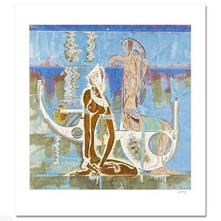 Rhyme of Sea Limited Edition Serigraph (34" x 38") by Renowned Artist Lu Hong, Numbered and Hand Signed with Certificate of Authenticity.