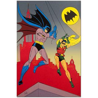 Bob Kane (1915-1998), "Batman and Robin" Hand Signed Limited Edition Original Lithograph with Certificate of Authenticity.