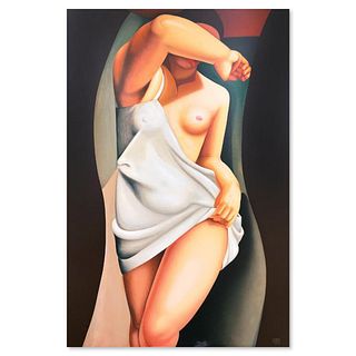 Tamara de Lempicka (1898-1980), "Sleeping Girl" Serigraph (46.5" x 32") with Letter of Authenticity. (Unsigned)