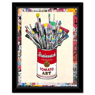 Mr. Brainwash, "Tomato Pop" Framed Unique (UNIQ) Mixed Media, Hand Signed with Certificate of Authenticity.