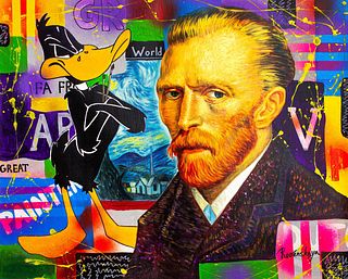 Nastya Rovenskaya- Original Oil on Canvas "Van Gogh"
