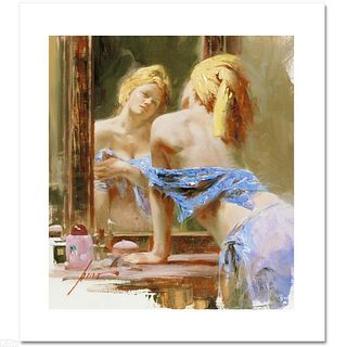 Pino (1939-2010), "Morning Reflections" Hand Signed Limited Edition on Canvas with Certificate of Authenticity.