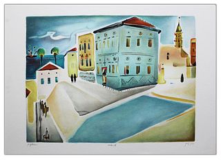 Nachum Gutman- Original Lithograph "House In Jaffa"