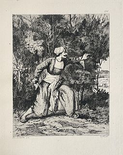 Eugene Delacroix - Un Indien En Embuscade