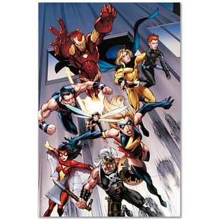 Marvel Comics "The Mighty Avengers #7" Numbered Limited Edition Giclee on Canvas by Mark Bagley with COA.