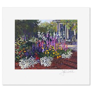 John Powell, "Red Brick Garden" Limited Edition Serigraph, Numbered and Hand Signed with Letter of Authenticity