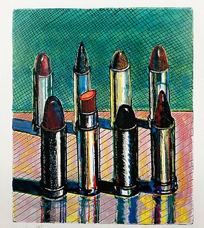 Wayne Thiebaud - Eight Lipsticks
