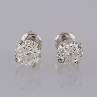 1.90 Carat Diamond Stud Earrings