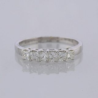 0.60 Carat Six Stone Princess Cut Diamond Ring