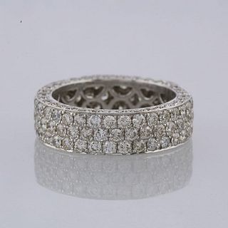 3.41 Carat PavÃ© Set Diamond Full Eternity Ring Size N
