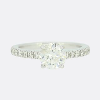 0.90 Carat Diamond Solitaire Engagement Ring