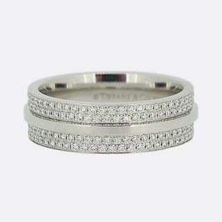 Tiffany & Co. Tiffany T Wide PavÃ© Diamond Ring Size L (52)