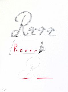 David Hockney - Letter R from "Hockney's Alphabet"