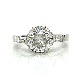 Art Deco Platinum 1.89 Ct. Diamond Ring