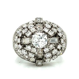 Art Deco Platinum GIA Certified 1.17 Ct. Diamond Ring