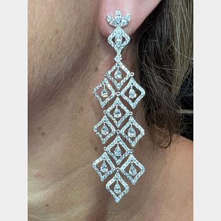 Platinum 11.20 Ct. Diamond Earrings