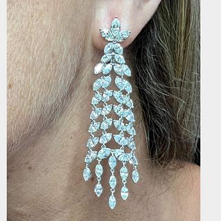 Platinum 17.90 Ct. Diamond Earrings