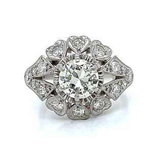 Art Deco Platinum 1.30 Ct. Diamond Ring