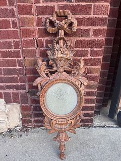 Vintage Italian Rococo Carved Ornate Wall Mirror
