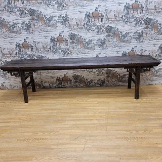 Antique Shanxi Province Elm Low Bed Bench / Coffee Table