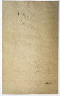 Amedeo Modigliani - Untitled portrait of a naked woman (After)
