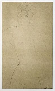 Amedeo Modigliani - Untitled portrait of a naked woman (After)