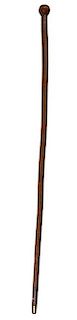 329. Narrative Folk-Art Cane – Dated 1846 - “With two alone of all the friends who owns his pious care Aaron the priest t