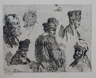 Rembrandt van Rijn (after) - Peasants