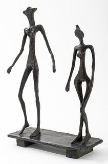 Diego Giacometti "Le Couple" Bronze, 1957