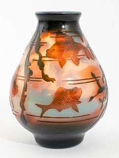 Daum Nancy Cameo Glass Vase, ca. 1900