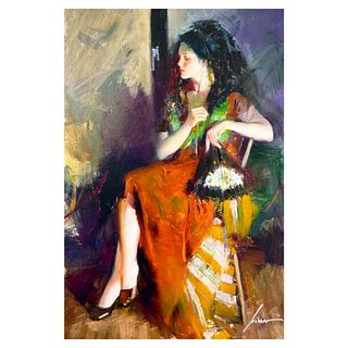 #1 in Edition: Pino (1939-2010) "Spanish Beauty" Limited Edition on Canvas, HC Numbered 1/10 and Hand Signed with Certificate of Authenticity.