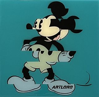 Artlord- Original on wood panel with resin "MickeyÂ "