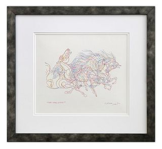 Guillaume Azoulay- Original Drawing in Color "E'tude GMCO"