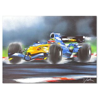 Victor Spahn, "Renault F1 (Alain Prost)" hand signed limited edition lithograph with Certificate of Authenticity.