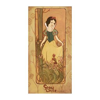 Tricia Buchanan-Benson, "Snow White" from a Sold-Out Limited Edition on Canvas from Disney Fine Art, Numbered and Hand Signed with Letter of Authentic