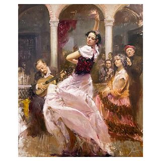 #1 in Edition: Pino (1939-2010), "Spanish Flamenco Dancer" Limited Edition on Canvas, HC Numbered 1/25 and Hand Signed with Certificate of Authenticit