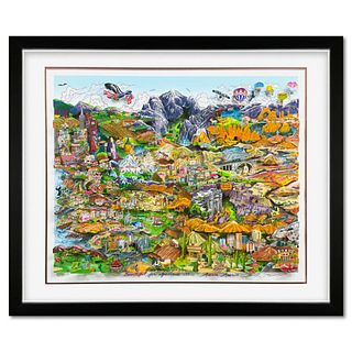 Charles Fazzino, "O Beautiful for Spacious Skies" Framed 3D Limited Edition Silk Screen, DX Numbered and Hand Signed with Certificate of Authenticity.