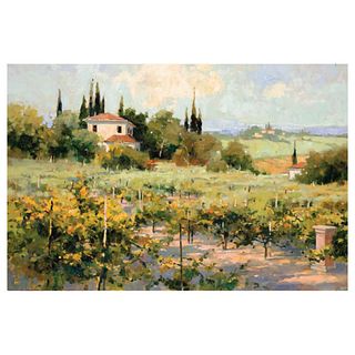 Marilyn Simandle, "The Vineyard" Limited Edition on Canvas, Numbered and Hand Signed with Letter of Authenticity.