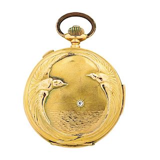 SWISS YELLOW GOLD MINUTE REPEATER POCKET WATCH