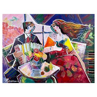 Isaac Maimon, Original Acrylic Painting on Canvas (40" x 30"), Hand Signed with Letter of Authenticity.