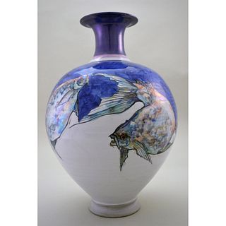 Hawkins Pottery Original Premier Tropical Fish Vase