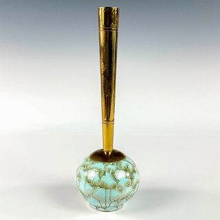 Unusual Delft Mid-Century Modern Lustre Glaze Bud Vase