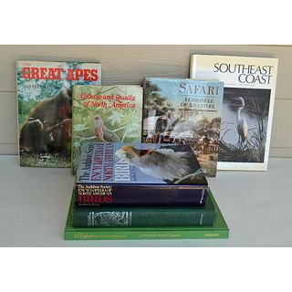 Seven Coffee Table Books, A Collection Of Birds, Animals, The National Audubon Society, The Great Apes, Safari Adventures, The Everglades & More, 7 Bo