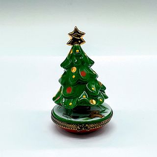 Vintage La Gloriette Limoges Porcelain Christmas Tree Box
