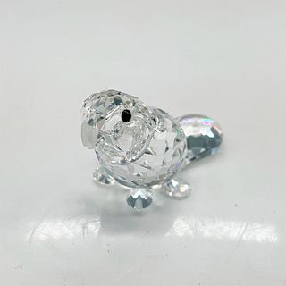 Swarovski Silver Crystal Figurine, Sitting Baby Beaver