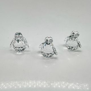 3pc Swarovski Crystal Figurines, Chick Penguins