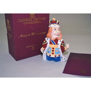 Dept 56 King Of Hearts Of Alice In Wonderland Porcelain Candle Snuffer